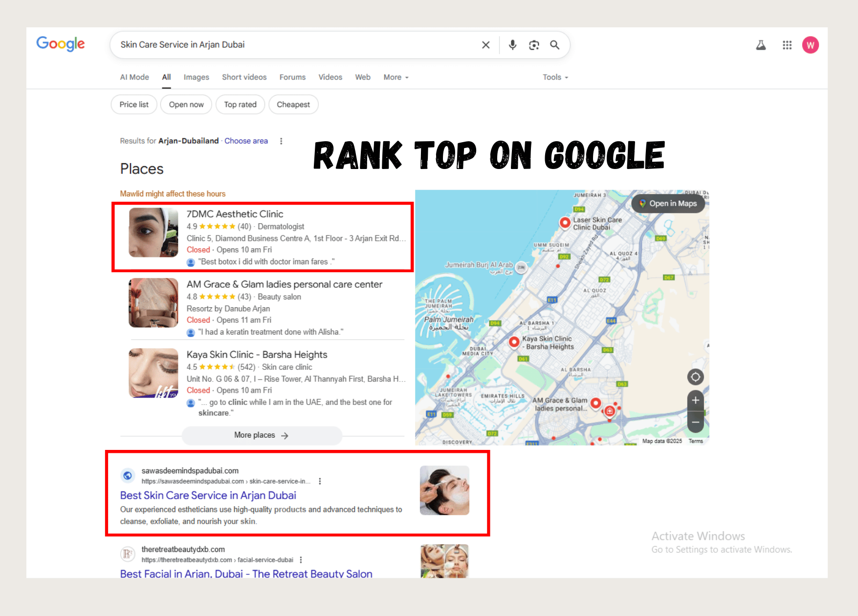 on page seo Dubai business ranking Indianapolis SEO work